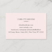 QR-Code, Schönheit, Logo, Linie Art Pink Visitekaartje (Achterkant)