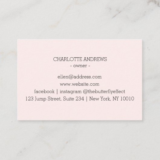 QR-Code, Schönheit, Logo, Linie Art Pink Visitekaartje (Achterkant)