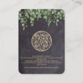 QR Code Schoolbord Eucalyptus Trouw Uitnodiging Informatiekaartje (Achterkant)