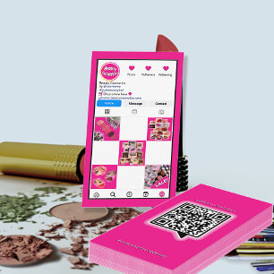 QR Code Schoonheid Cosmetische Trendy Instagram Sc Visitekaartje