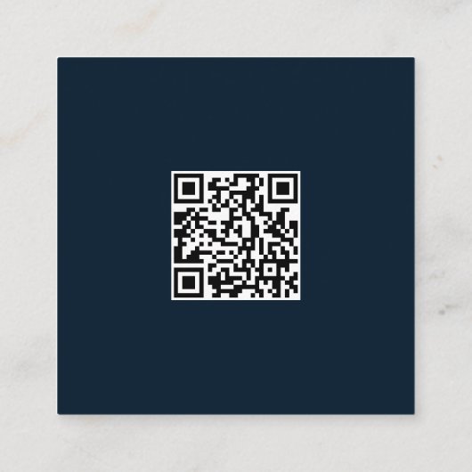 QR Code Schoonheidssalon Foto Bedrijf Vierkante Visitekaartje (Achterkant)