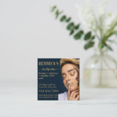 QR Code Schoonheidssalon Foto Bedrijf Vierkante Visitekaartje (Staand voorkant)