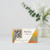 QR Code Schoonheidssalon Sociale Media Foto Visitekaartje (Staand voorkant)