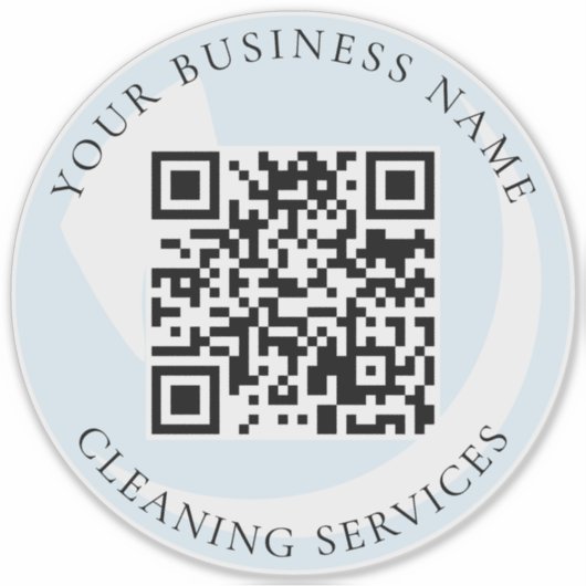 QR Code Schoonmaak Service Business Car Vinyl Deca Sticker (Voorkant)