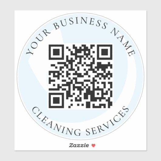 QR Code Schoonmaak Service Business Car Vinyl Deca Sticker (Vel)