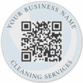 QR Code Schoonmaakbedrijf Auto Vinyl Sticker (Voorkant)