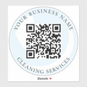 QR Code Schoonmaakbedrijf Auto Vinyl Sticker (Vel)