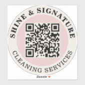 QR Code Schoonmaakbedrijf Auto Vinyl Sticker (Vel)