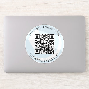 QR Code Schoonmaakbedrijf Vinyl Sticker