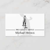 QR-code schoonmaakservice voor schoonmaakpersoneel Visitekaartje (Voorkant)