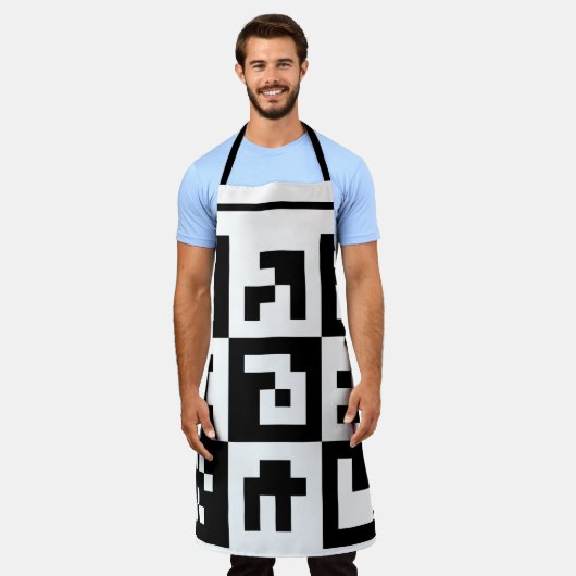 qr-code schort (Gedragen)