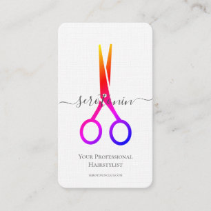 QR Code Scissor Haarstylist Visitekaartje