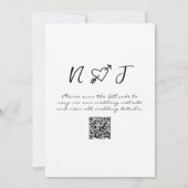 QR Code Scribble Hand getekend Geschreven Unieke b Kaart (Achterkant)