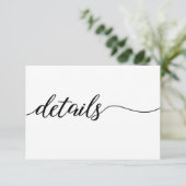 Qr code Script Weduwwebsite details zwart wit Informatiekaartje (Staand voorkant)