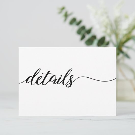 Qr code Script Weduwwebsite details zwart wit Informatiekaartje (Staand voorkant)