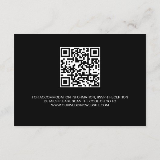 Qr code Script Weduwwebsite details zwart wit Informatiekaartje (Achterkant)