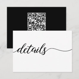 Qr code Script Weduwwebsite details zwart wit Informatiekaartje