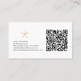 QR Code Seashells Beach House Cottage B&B Visitekaartje