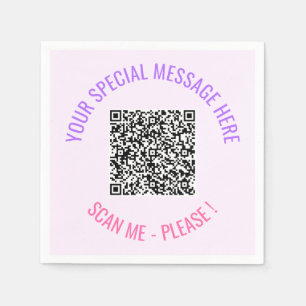 QR Code Servetten Aangepaste Jouw tekst en kleuren