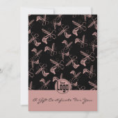 QR Code Service Opmerking Roze Stylist Cadeaubon (Voorkant)