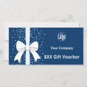 QR Code Services Bedrijfsnotitie Cadeaubon Kaart (Voorkant)