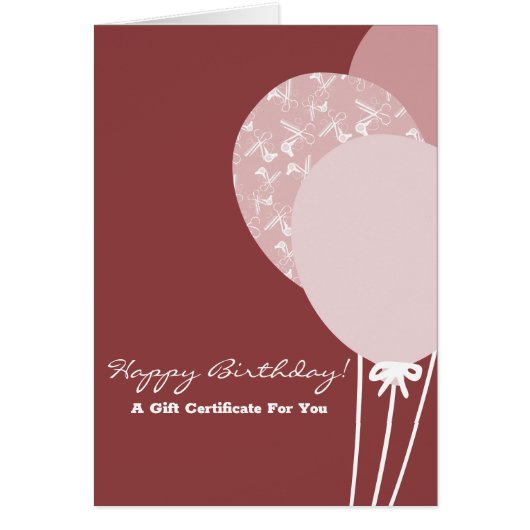 QR Code Services Happy Birthday Cadeaubon (Voorkant)