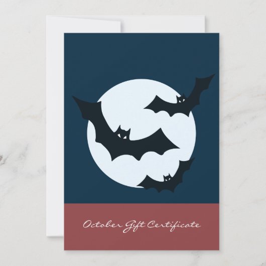 QR Code Services Opmerking oktober Cadeaubon (Voorkant)