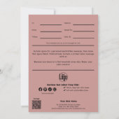 QR Code Services Pink Haarstylist Cadeaubon (Achterkant)