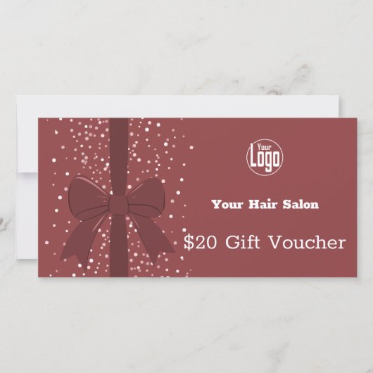 QR Code Services Salon Notitie Cadeaubon Kaart (Voorkant)