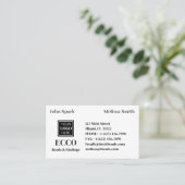 QR-code Sieraden Business Monogram en Logo Modern Visitekaartje (Staand voorkant)