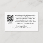 QR-code Sieraden Business Monogram en Logo Modern Visitekaartje (Achterkant)