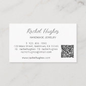 QR Code Sieraden Floral Visitekaartje (Achterkant)