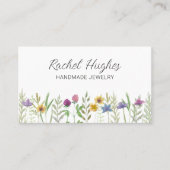 QR Code Sieraden Floral Visitekaartje (Voorkant)