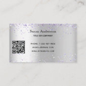 QR-code Silver Lavender Visitekaartje (Achterkant)