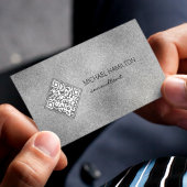 QR-code Silver Shimmer Visitekaartje