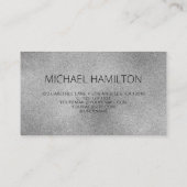 QR-code Silver Shimmer Visitekaartje (Achterkant)