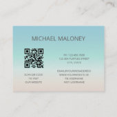 QR-code | Silver Zee Turquoise Coastal Visitekaartje (Achterkant)