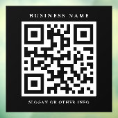 QR Code Simple Black Square Business Raamsticker (Vel 3)