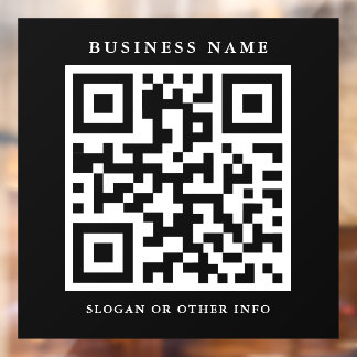 QR Code Simple Black Square Business Raamsticker