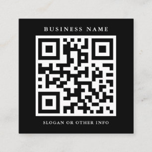 QR-code Simple Black Square Visitekaartje