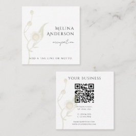 QR-code Simple Daisy Wildflower Vierkante Visitekaartje