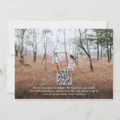 QR Code Simple Modern Typografie 4 Fotobruiloft Save The Date (Achterkant)