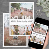 QR Code Simple Modern Typografie 5 Fotobruiloft Save The Date