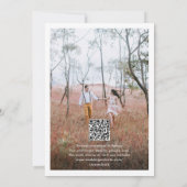 QR Code Simple Modern Typografie 5 Fotobruiloft Save The Date (Achterkant)
