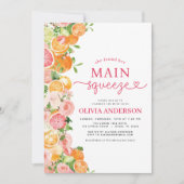 QR Code Sinaasappel Main Squeeze Citrus Vrijgezell Kaart (Voorkant)