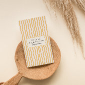 QR Code Sinaasappel Wavy Stripes Trendy Boho Moder Visitekaartje