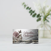 QR Code Sjabloon Deluxe Zilver Roos Luxe Chique Visitekaartje (Staand voorkant)