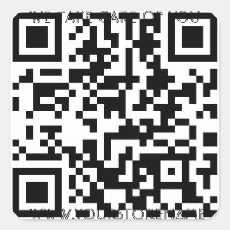QR code Sjabloon met elke tekst Vierkante Sticker