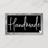 QR Code Sjabloon Stijlvolle Zilvergrijs Lijsten Ha Visitekaartje (Voorkant)