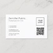 QR-code sjabloon Upload uw eigen bedrijfslogo Visitekaartje (Achterkant)